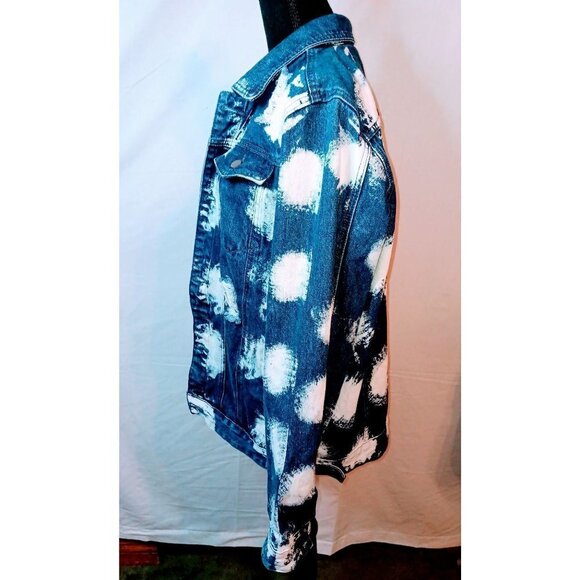 Distressed Slim Denim Jacket For Men's - Picture 4 of 10